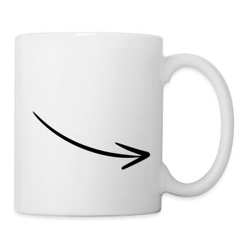 Arrow drawing sketch black - Mug - white - Right