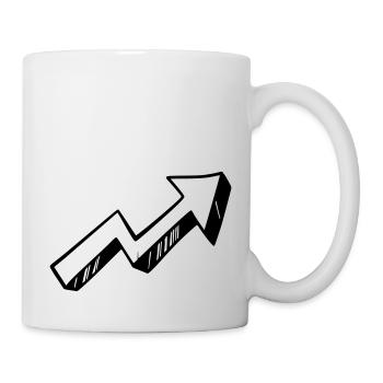 Arrow drawing sketch black - Mug - white - Right