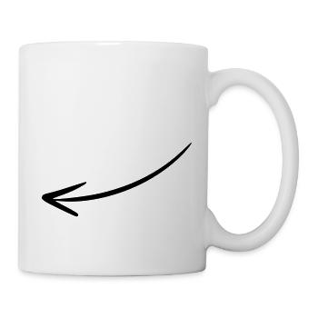Arrow drawing sketch black - Mug - white - Right