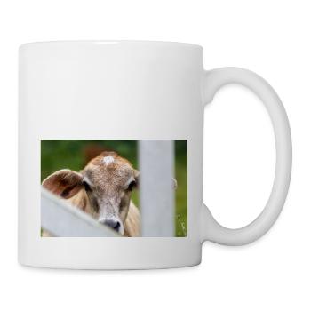 Kuhkopf - Tasse - Weiß - Rechts