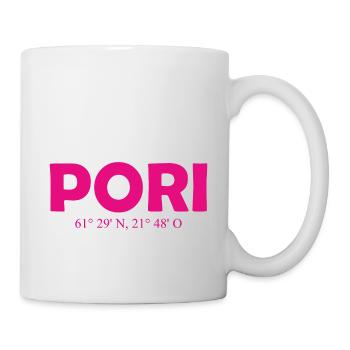 Pori - Finlande - Coordonnées - Longitude Latitude - Mug blanc - blanc - Droite