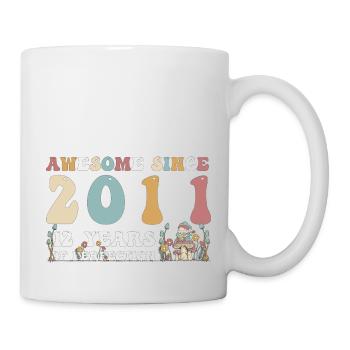 Génial depuis 2011 12 Année de Perfection - 12ème - Mug blanc - blanc - Droite