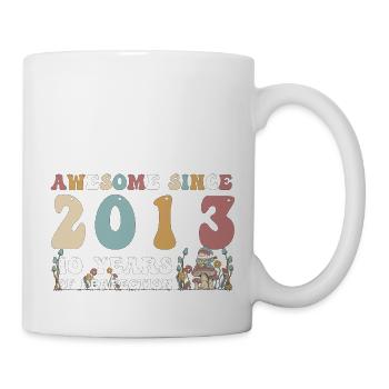 Super seit 2013 10 Jahre Perfektion - 10. - Tasse - Weiß - Rechts