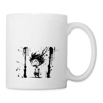 Cartoon Little Monster Young Ink Characters - Mug - white - Right