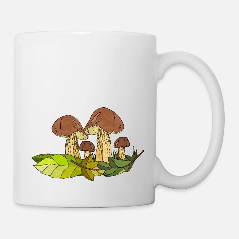 Pilze - Tasse - Weiß