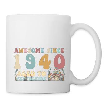 Awesome since 1940 - 83rd Birthday - 2023 Groovy - Mug - white - Right