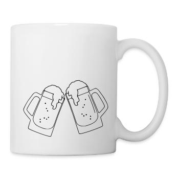 Beer Drawing Party Celebrate Black - Mug - white - Right