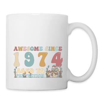 Génial depuis 1974 - 49e anniversaire - 2023 Groovy - Mug blanc - blanc - Droite