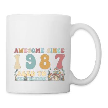 Awesome since 1987 - 36th Birthday - 2023 Groovy - Mug - white - Right