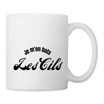 Je m'en bats les cils - Mug blanc - blanc - Droite