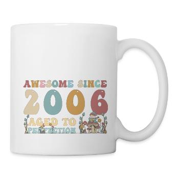 Awesome since 2006 - 17th Birthday - 2023 Groovy - Mug - white - Right