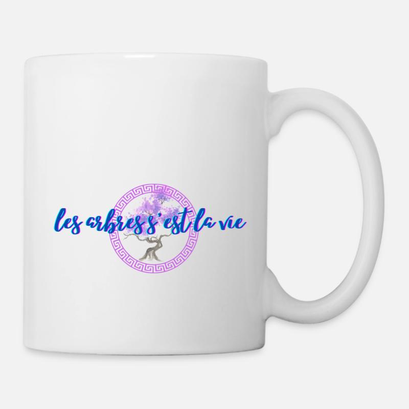 les arbres c'est la vie - Mug blanc - blanc