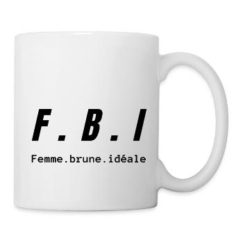 femme brune idéale - Mug blanc - blanc - Droite