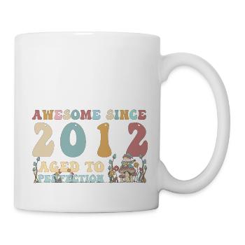 Awesome since 2012 - 11st Birthday - 2023 Groovy - Mug - white - Right