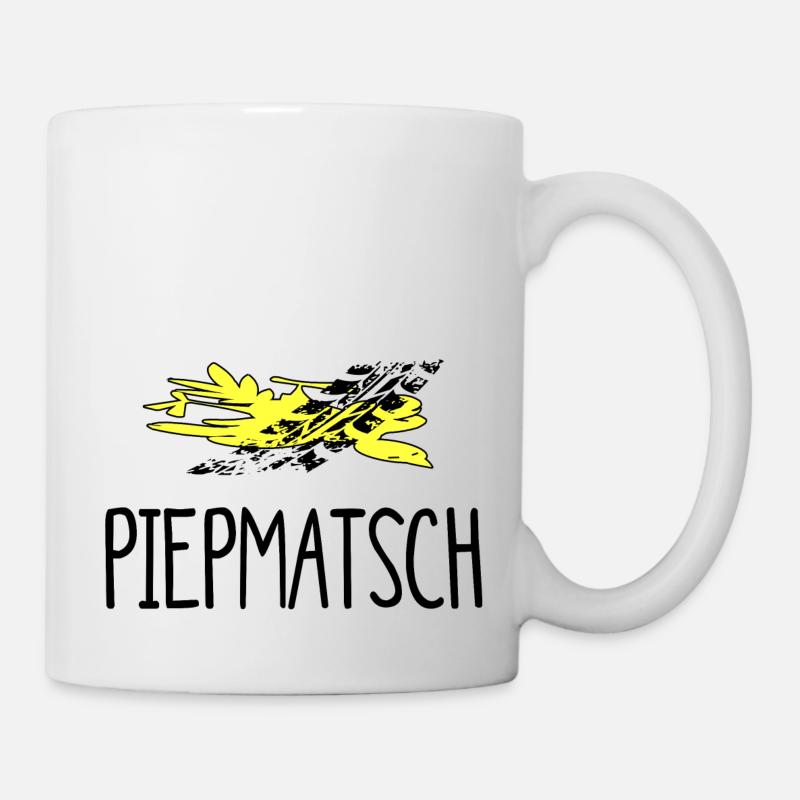 Piep Matsch versus Piep Matz - Tasse - Weiß