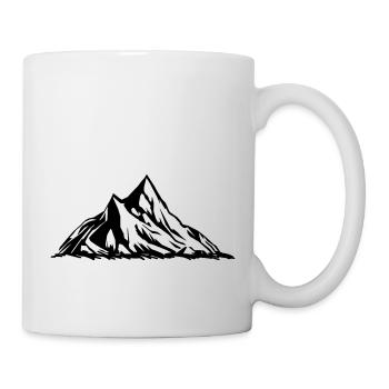 Berge - Tasse - Weiß - Rechts