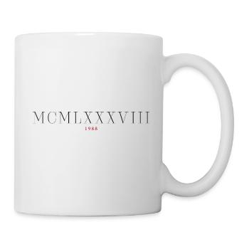 Roman numeral Year of birth Made in 1988 - Mug - white - Right