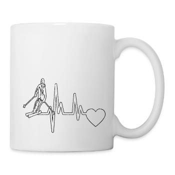 Skiers Ski Design Ski Skiing Outfit Skiing - Mug - white - Right
