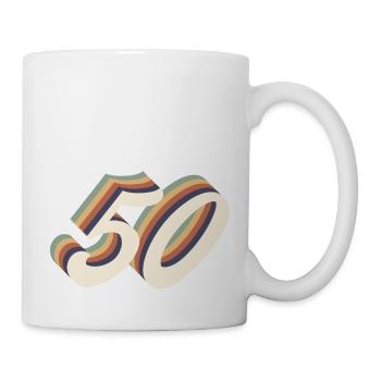 50ème anniversaire vintage - Mug blanc - blanc - Droite