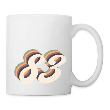 83ème anniversaire vintage - Mug blanc - blanc - Droite