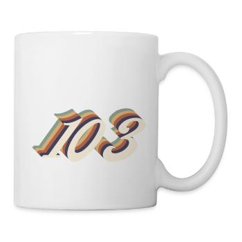 103ème anniversaire vintage - Mug blanc - blanc - Droite
