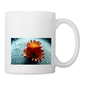 Blühender Kaktus - Tasse - Weiß - Rechts