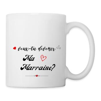 veux tu devenir ma marraine? -Future Marraine - Mug blanc - blanc - Droite