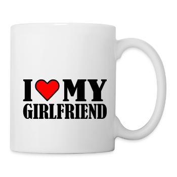 I love my girlfriend - Mug blanc - blanc - Droite
