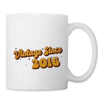 Jahrgang seit 2016 7 Jahre - Groovy 7. - Tasse - Weiß - Rechts