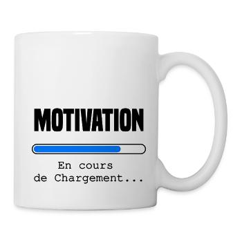 Motivation en cours de chargement - Mug blanc - blanc - Droite