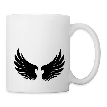 Vogel Flügel Vögel Silhouette Natur Vektor 22 - Tasse - Weiß - Rechts