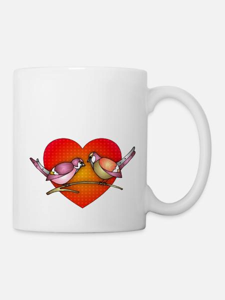 Vögel - Tasse - Weiß
