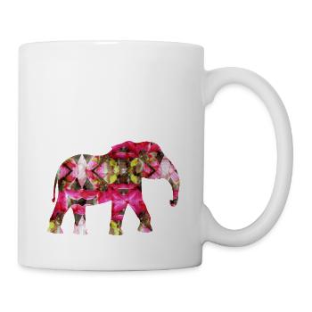 rosa Elefant - Tasse - Weiß - Rechts