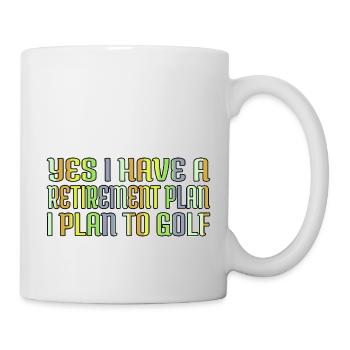 happy golfking awesome golfdad golfclock golflove - Tasse - Weiß - Rechts
