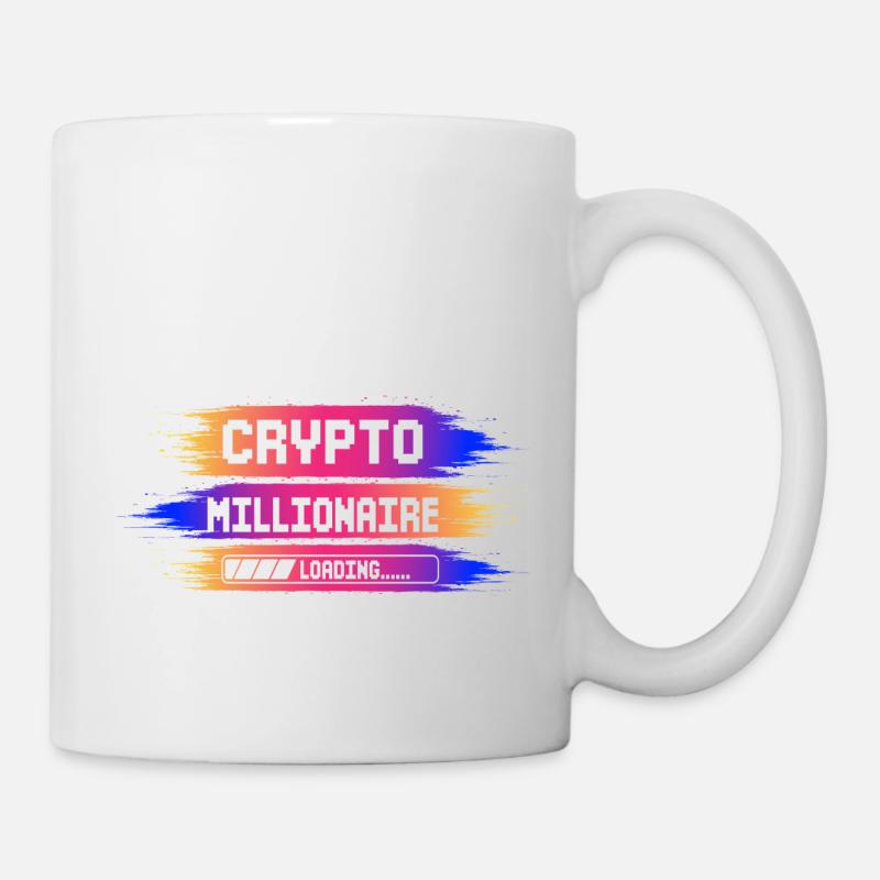 Crypto Millionaire Loading - Mug blanc - blanc
