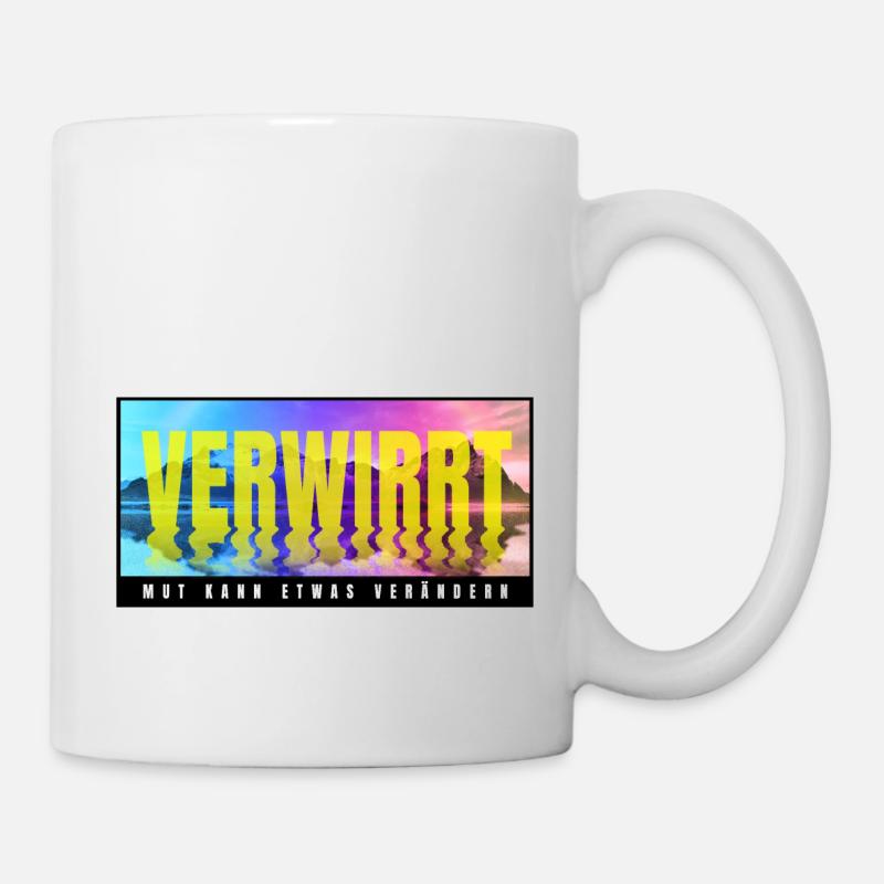 verwirrt - Tasse - Weiß