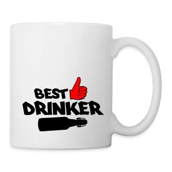 best drinker - Tasse - Weiß - Rechts