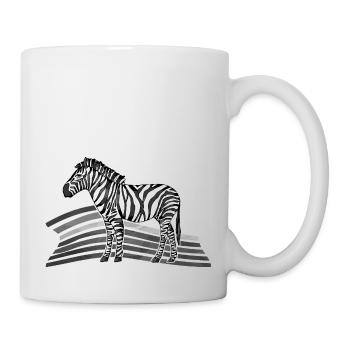 Zebra - Tasse - Weiß - Rechts