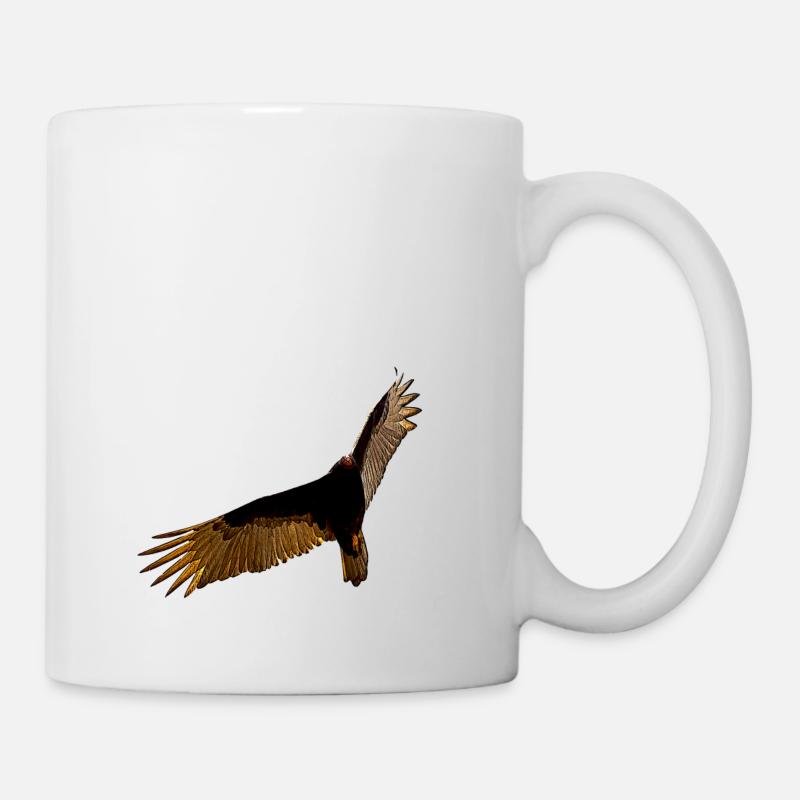 rapace dans le ciel en vol - Mug blanc - blanc