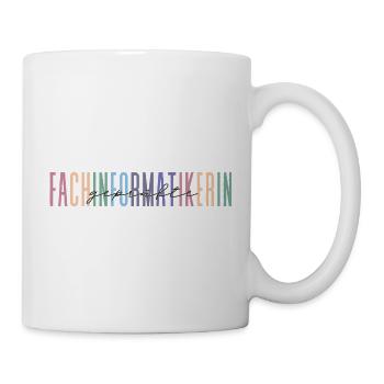 geprüfte Fachinformatikerin - buntes Design - Tasse - Weiß - Rechts