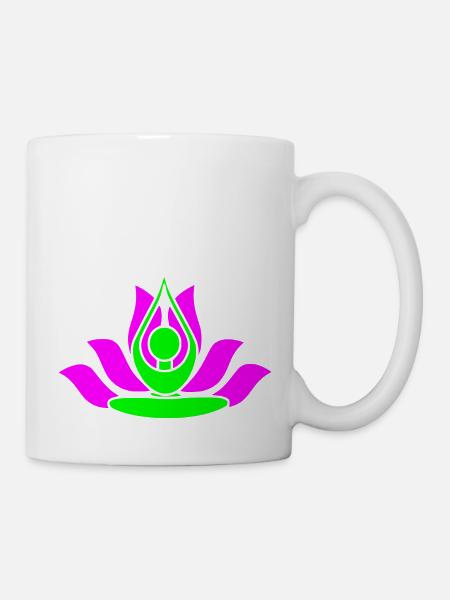 Namaste - Fleur de Lotus - Mug blanc - blanc
