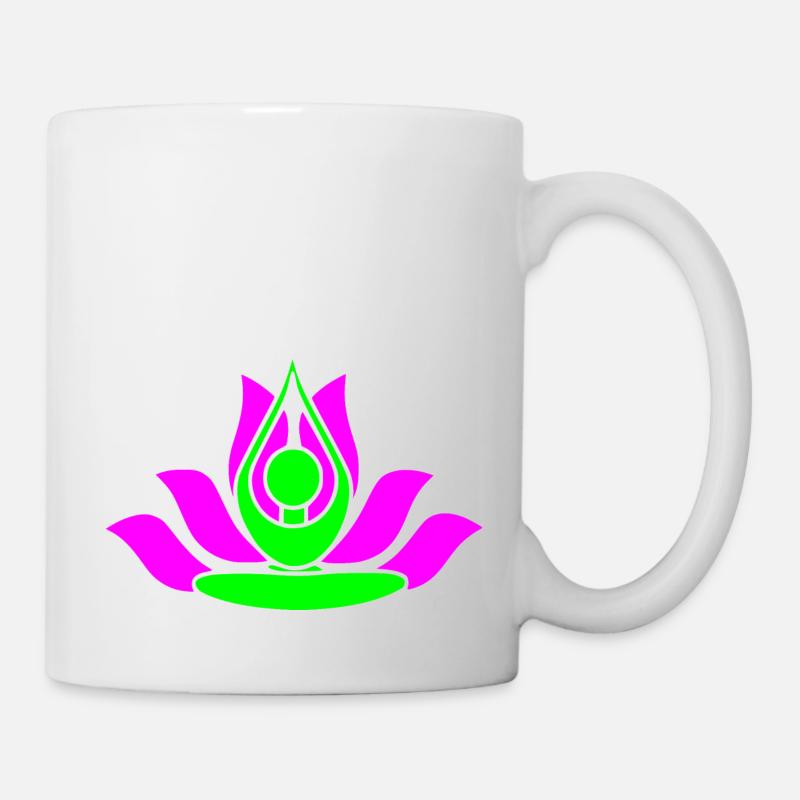 Namaste - Fleur de Lotus - Mug blanc - blanc
