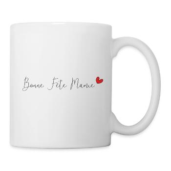 MAMIE. FÊTE DES MÈRES. BONNE FÊTE MAMIE. JE T'AIME - Mug blanc - blanc - Droite