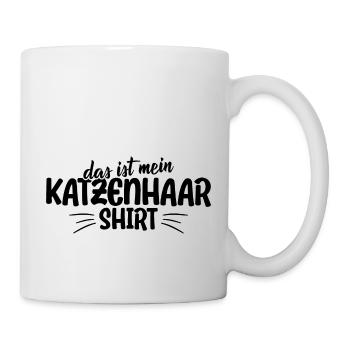 Katzenspruch Das ist mein Katzenhaar Shirt - Tasse - Weiß - Rechts