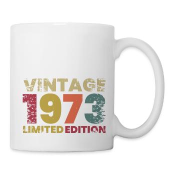 50 ème Anniversaire 50 ans 1973 Cadeau Vintage - Mug blanc - blanc - Droite