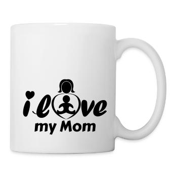 J’aime ma mère - Mug blanc - blanc - Droite