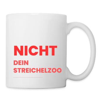 Nicht Dein Streichelzoo Print auf Panel PTSRHR - Tasse - Weiß - Rechts
