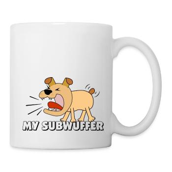 my subwuffer versus subwoofer - Tasse - Weiß - Rechts