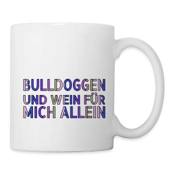 weinkenner bullterrier aqua igittigitt geburtstag - Tasse - Weiß - Rechts