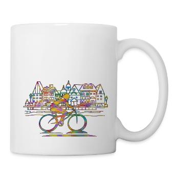 Cycliste - Mug blanc - blanc - Droite